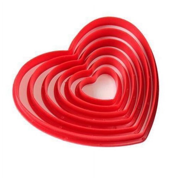 6 PC Heart Nested Cookie Cutter Set Valentine's Day
