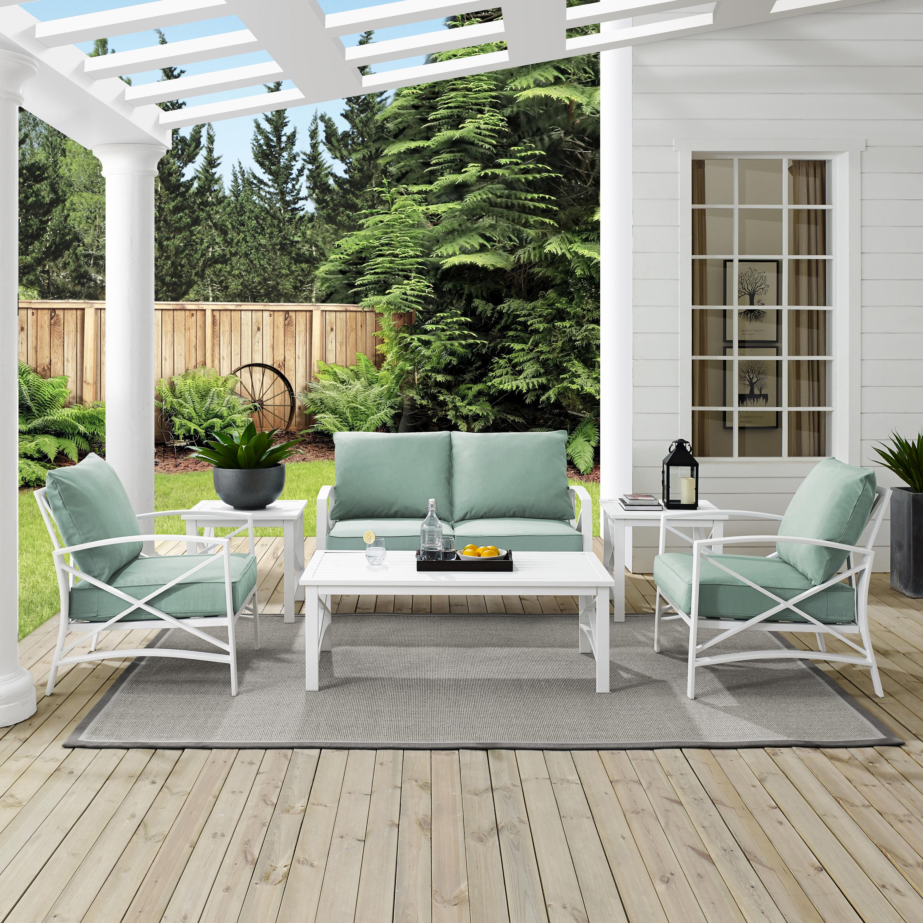 Crosley Kaplan 6Pc Outdoor Conversation Set- Loveseat, 2 Chairs, 2 Side Tables, Coffee Table - image 2 of 6