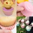 thumbnail image 5 of Sunjoy Tech Silicone Cupcake Liners Reusable Baking Cups Nonstick Easy Clean Pastry Muffin Molds Dessert Baking Pans Liners Cups Tool Random Color, 5 of 8