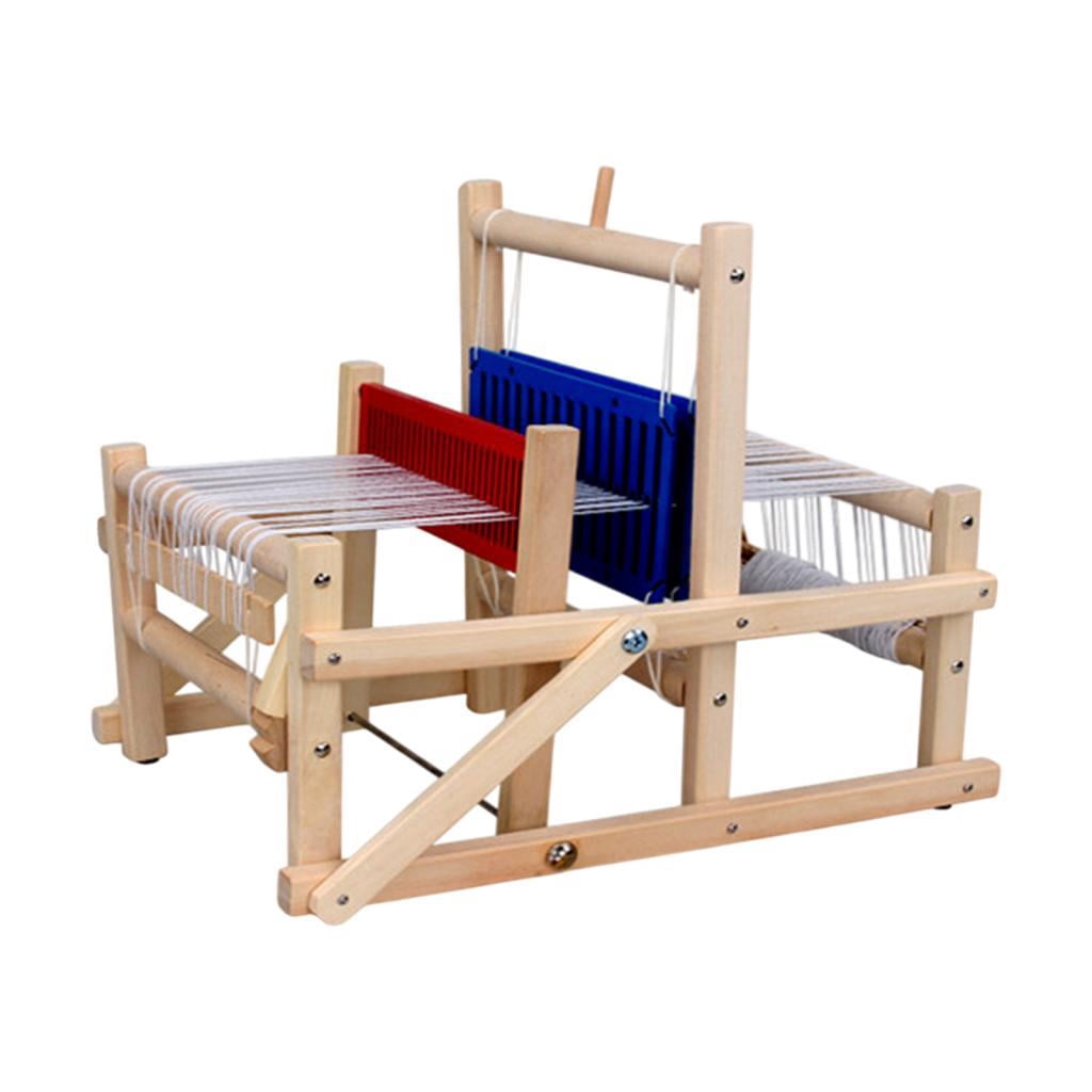 FVDPWYE DIY Multifunctional Hand Knitting Machine Wooden for Preschool Fine Motor Skills