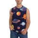 thumbnail image 1 of Fotbe Space Planet Men's Camiseta sin Mangas Estampada para Hombres, Playera Casual para Gimnasio, Entrenamiento, Playa-3X-Large, 1 of 7