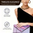 thumbnail image 5 of TSOVTHRID Pink Purple Marble Texture Women's Clutch Purses Ladies Party Handbag Evening Bag Elegant Envelope Bag for Formal Wedding Party Cocktail Prom with Chain Strap, 5 of 7