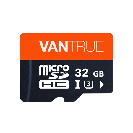 Vantrue 64GB microSD Card with Adapter, U3 UHS-I High Speed SD Card for Dash Cams & Home Security System Video Cameras
