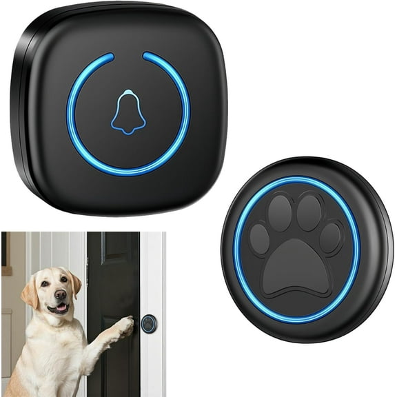 Dog Door Bell for Potty Training, Smart Wireless Doggie Doorbell to Go Outside, 1000 Feet Long Range with IP65 Waterproof Super-Light Touch Button, 60 Melodies & Adjustable Volume