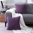 thumbnail image 1 of Deconovo Corduroy Fundas de cojines Juego de 4 – Machine Washable Home Decor for Sofa, Dormitorio | Royal Purple, 18x18 Inch, 1 of 7