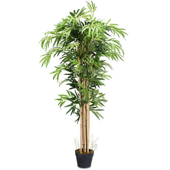YYAo Artificial Plants, Faux Plants,5-Feet Artificial Bamboo Silk Tree Indoor-Outdoor Decorative Planter