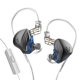thumbnail image 1 of KZ Auriculares con cable de 3,5 mm Auriculares de música Auriculares portátiles para correr Auriculares para viajes Teléfono móvil Altavoz de 10 mm Auriculares de 2 pines Gris, Mic Speravity EL005355-06B, 1 of 2
