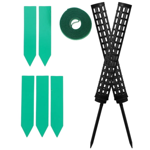 LEORX Stick for Plants Support Moss Pole Stakes Black PVC 1 Set