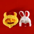 thumbnail image 4 of comerut Cute Bear Rabbit Pet Headgear with Bowknot Fastener Tape Winter Warm Dogs Cat Hat Puppy Kitten Head Wear Christmas Cosplay Dress Up Costume Accessories, 4 of 7
