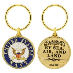 - U S MILITARY MERCHANDISE KC2078 KEY RING U S NAVY LOGO