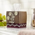 thumbnail image 3 of Popular Bath Ombre Rose Burg Tissue Box, Red, 3 of 3