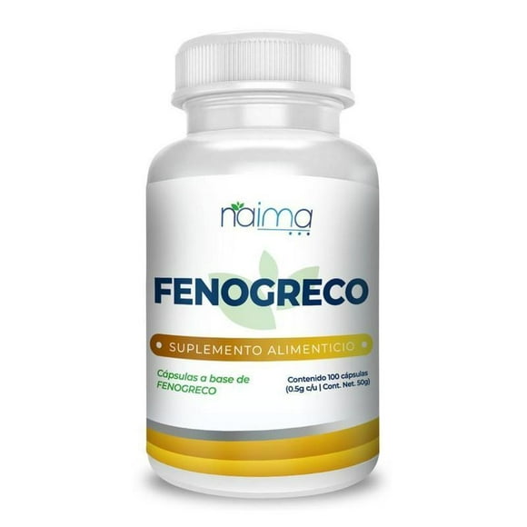 Suplemento Alimenticio Fenogreco 100 Cápsulas De 500 Mg Naima Lab Fenogreco