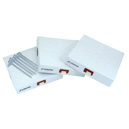 Champro Sports PVC Quilted Bases, Set of 3 with Stakes, 15" x 15" x 3"