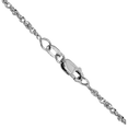 thumbnail image 3 of 14K Solid White Gold 1.6mm Sparkle Singapore Chain Necklace, 3 of 4