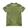 thumbnail image 3 of MIXUE Mens T-Shirts Solid Color Round Neck Short Sleeve Lightweight Elastic Base Casual Loose Comfortable Trendy Business Sports Pullover Tops T Shirts Activewear,Green,S, 3 of 3