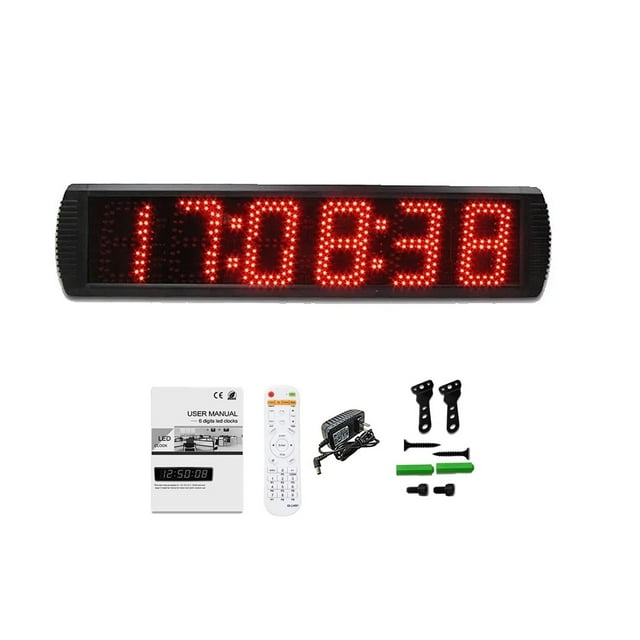 Lightweight Remote Control Digital Alarm Clock, LED Countdown Timer, Wall Clock, Outdoor