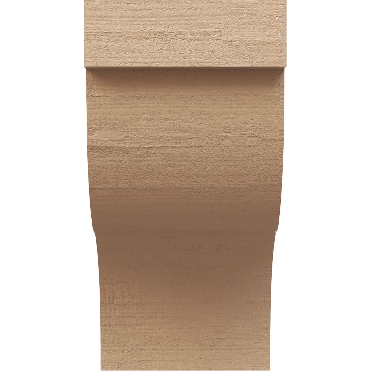 6"W x 6"D x 12"H Wide Garner Rough Cedar Woodgrain TimberThane Corbel, Primed Tan