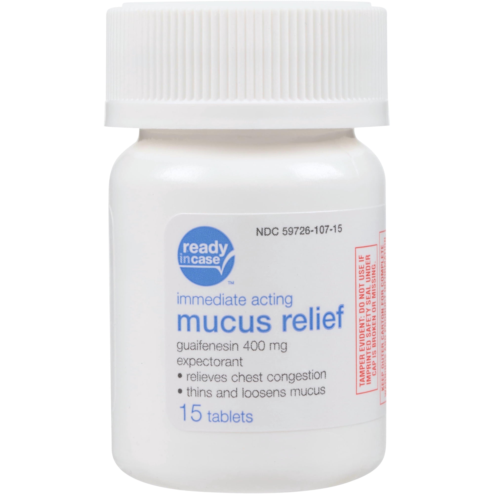 Ready in Case Mucus Relief Tablets, 15 Count