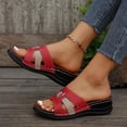 thumbnail image 5 of Bmisegm Women's Slope Heel Thick Bottom Rhinestone Large Size Slippers Sandals Womens Sandals Summer White 9, 5 of 5