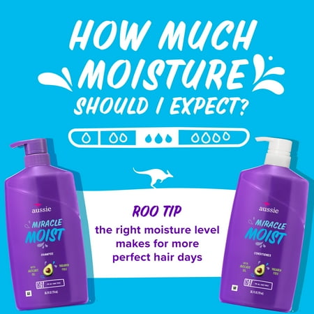 Aussie Miracle Moist Shampoo and Conditioner Set, 26.2 fl oz