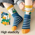 thumbnail image 4 of Everyday Wear Mid Cut Socks For Toddler Boys Kids Soft Crew Socks, Bright Colors Fun Patterns Children'S Socks 5Pair Value Pack, 4 of 7