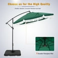 thumbnail image 2 of Sophia & William 9ft Patio Offset Hanging Umbrella with Fiberglass Ribs & Tassel, Green, 2 of 9