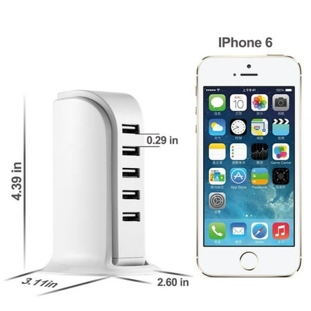 - USB Charging Station/Hub, EpicDealz 30W 5 Port USB Wall Charger Power Adapter,Portable Travel Charger Plug multi ports rapid adapter For ZTE Prestige N9132 ZTE Avid Plus Z828