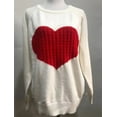 thumbnail image 6 of ZANKLEY Women Sweaters Heart Front Crew Neck Long Sleeve Knitted Pullover Fall Winter Sweater, 6 of 6