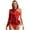 Red, variant on LiiYii Women Asymmetrical Latin Dance Leotard Sequins Long Sleeve Gymnastics Bodysuit Unitard Jazz Dance Tops Pink S