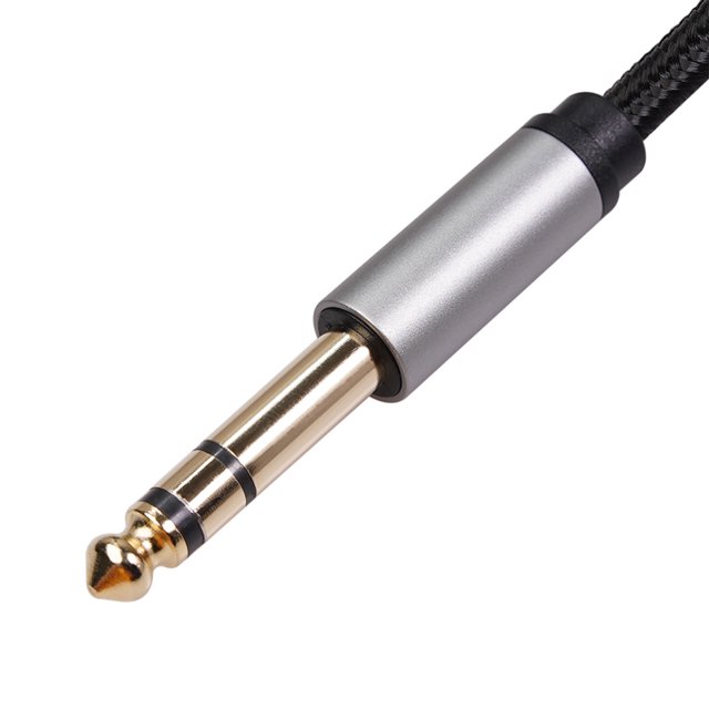 Cable De Audio Cable de audio macho de 6,35 mm a hembra de 3,5 mm para amplificadores Guitarra Teclado Piano Likrtyny Para estrenar