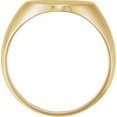 thumbnail image 2 of 16x14mm Solid Oval Men's Signet Ring in 14k Yellow Gold - Size 6, 2 of 5