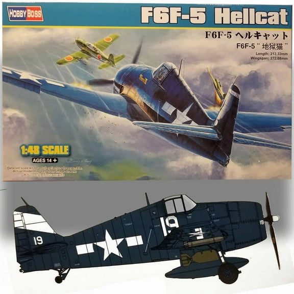 F6F-5 Hellcat 1/48 Scale Plastic Model Kit Hobby Boss