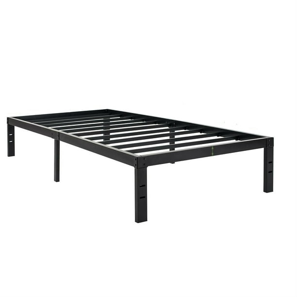 Twin XL College Dorm Heavy Duty Black Metal Platform Bed Frame 