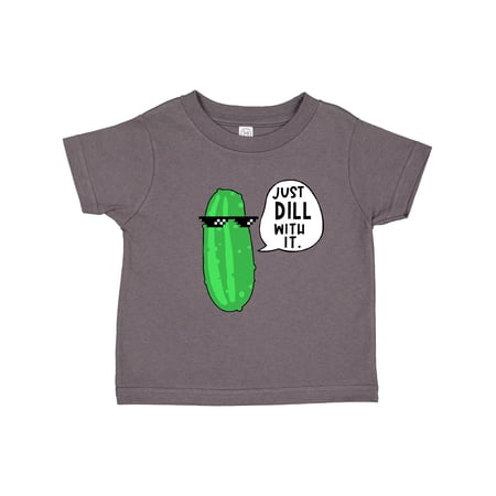 Inktastic Just Dill with It Chill Dill Pickle in Sunglasses Boys or Girls Toddler T-Shirt
