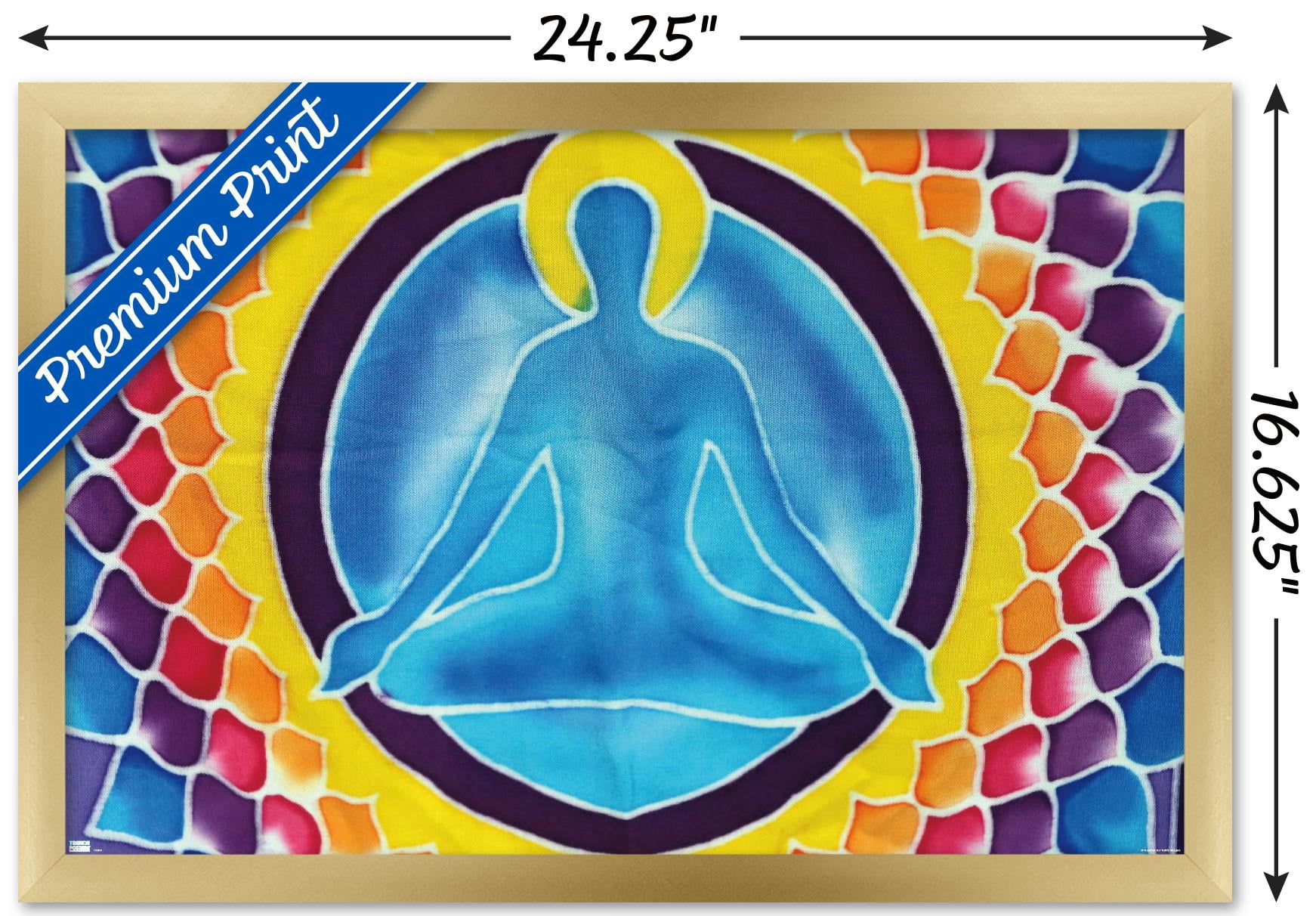 Yoga - Colorful Wall Poster, 14.725" x 22.375", Framed