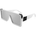 thumbnail image 1 of FEISEDY One Piece Square Sunglasses Women Men Metal Buckle Design B2540, 1 of 6