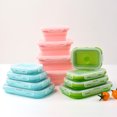 thumbnail image 5 of Set of 4 Collapsible Silicone Food Storage Container With BPA Free, Leftover Meal Box With Airtight Plastic Lids For Kitchen,Microwave & Freezer & Dishwasher Safe, 5 of 5