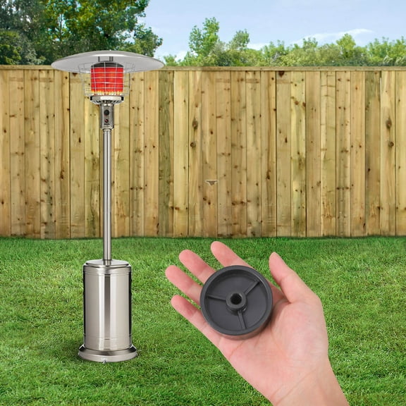 MIPCASE 4Pcs Black Round PP Casters for Gas Heater Replacement Parts Outdoor Patio Heater Wheel