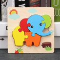 thumbnail image 1 of Wooden Jigsaw Puzzles For Toddlers Animal Puzzle Jigsaw Set Early Learning Baby Kids Educational Toys Gifts, 1 of 5