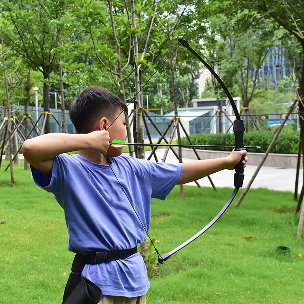 Runzkzy Youth's Direct Pull Training Bow and Arrow Outdoor Archery Competition Equipment Competitive Sports Bow and Arrow
