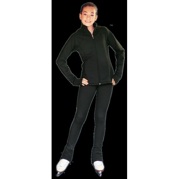 Chloe Noel JS792 Color Contrast Elite Figure Skating Jacket w/ Pockets Thumb Holes