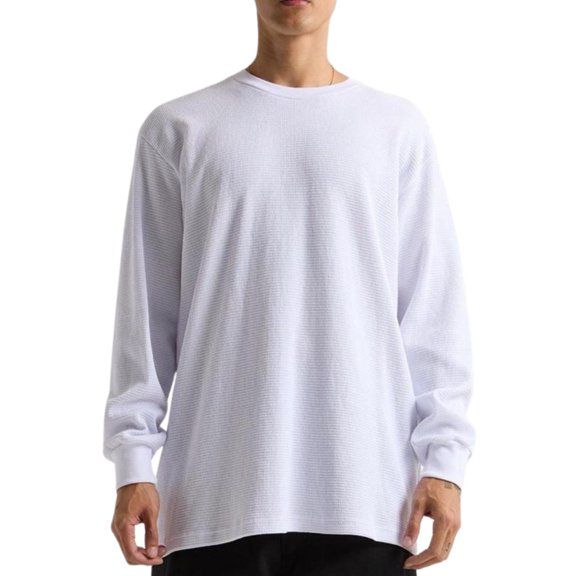 Shaka Wear Men's Thermal Long Sleeve Crewneck Waffle Shirt XS-5XL