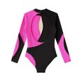 thumbnail image 3 of iiniim Kids Girls Metallic Long Sleeve Backless Dance Leotard with Diamond Printed Jumpsuit, 3 of 7