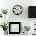 thumbnail image 4 of Mainstays Basic Indoor 8.78" Sage Analog Round Modern Wall Clock, 4 of 8