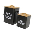 thumbnail image 4 of 2 recipientes para almacenar comida para gatos, tarros para golosinas de perros, regalo, prácticos recipientes para comida de mascotas, tarro para Negro, 4 of 9