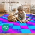 thumbnail image 4 of ODIKA 6'x9' Washable Area Rug Non-Slip, Easy Care, Ombre Short Checked Symmetrical Interlocking Cell Formation Checkered for Family Room, Living Room, Master Bedroom, 4 of 7