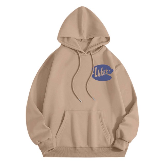 WILLBEST Sudadera con Capucha para Mujer, Ligera, Estilo Pullover, con Estampado Otoñal E Invernal X-Grande