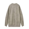 thumbnail image 3 of Mens Oversized Pullover Sweatshirt Casual Crew Neck Long Sleeve Cotton Loose Top Fall Fashion Tie Print Cotton Sweater (Khaki 2XL), 3 of 3