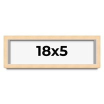 18x5 Frame Beige Real Wood Picture Frame Width 0.75 inches | Interior Frame Depth 0.5 inches |