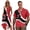 Blue Hibiscus, variant on Garronmavis Matching Couple Outfits Puerto Rico Flag Womens Sleeveless Dress with Pocket Polyester Hawaiian Sundress and Button-Down Shirt for Men Loose Beach Shirts